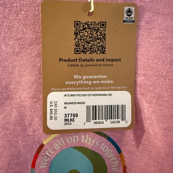 Women’s Patagonia Cropped Pink Graphic T-Shirt - Picture 3 of 4